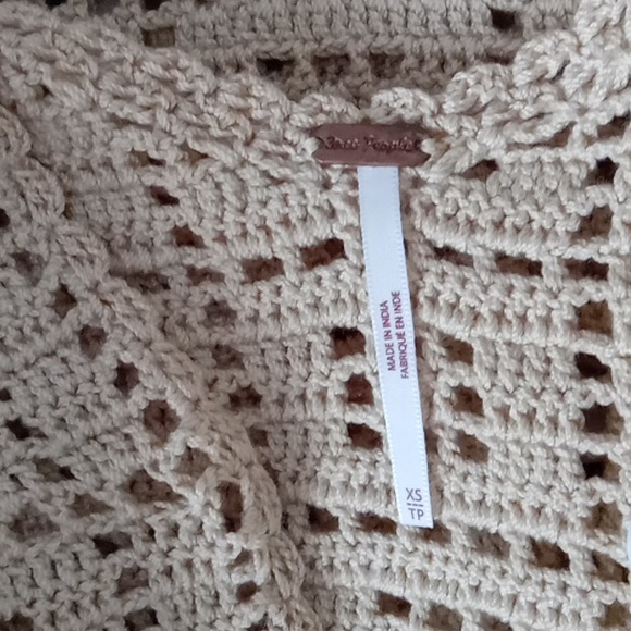 Free People Crochet Beach Romantic Maxi Dress with sides slits XS - Picture 7 of 7